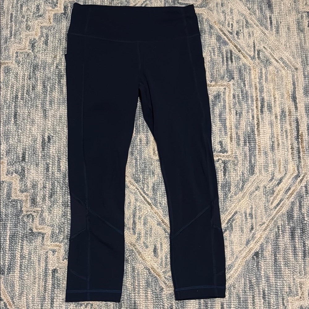 Lululemon Navy Blue  Fresh In Mesh Legging (22)Size 4